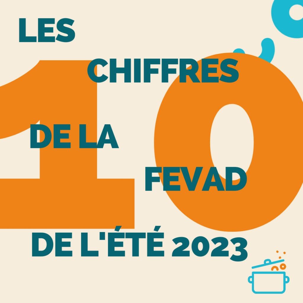 Visuel pour les réseaux sociaux des 10 chiffres de la FEVAD de l'été 2023