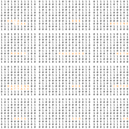 Nombres binaire avec des mots cachés pour faire un algorithme